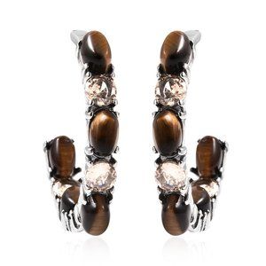 Reduced🌹South African Tiger's Eye Hoops
